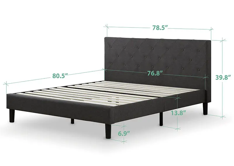 how wide is king sized bed frame